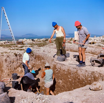 Megiddo Excavation with Yigael Yadin Photo David Bivin, LifeintheHolyLand.com