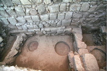 Interior of mikveh from the Second Temple period.
